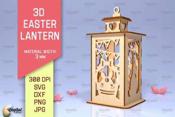 3D Easter Lantern SVG: Laser-Cut Design Inspiration