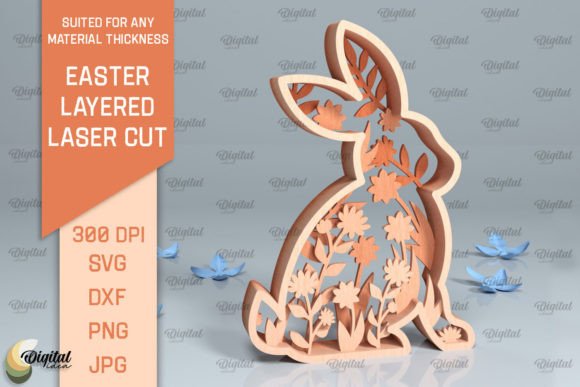 3D Easter Layered Decor Laser Cut: Creative Digital Designs
