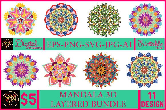 Mandala 3D Layered Bundle for Unique Creations